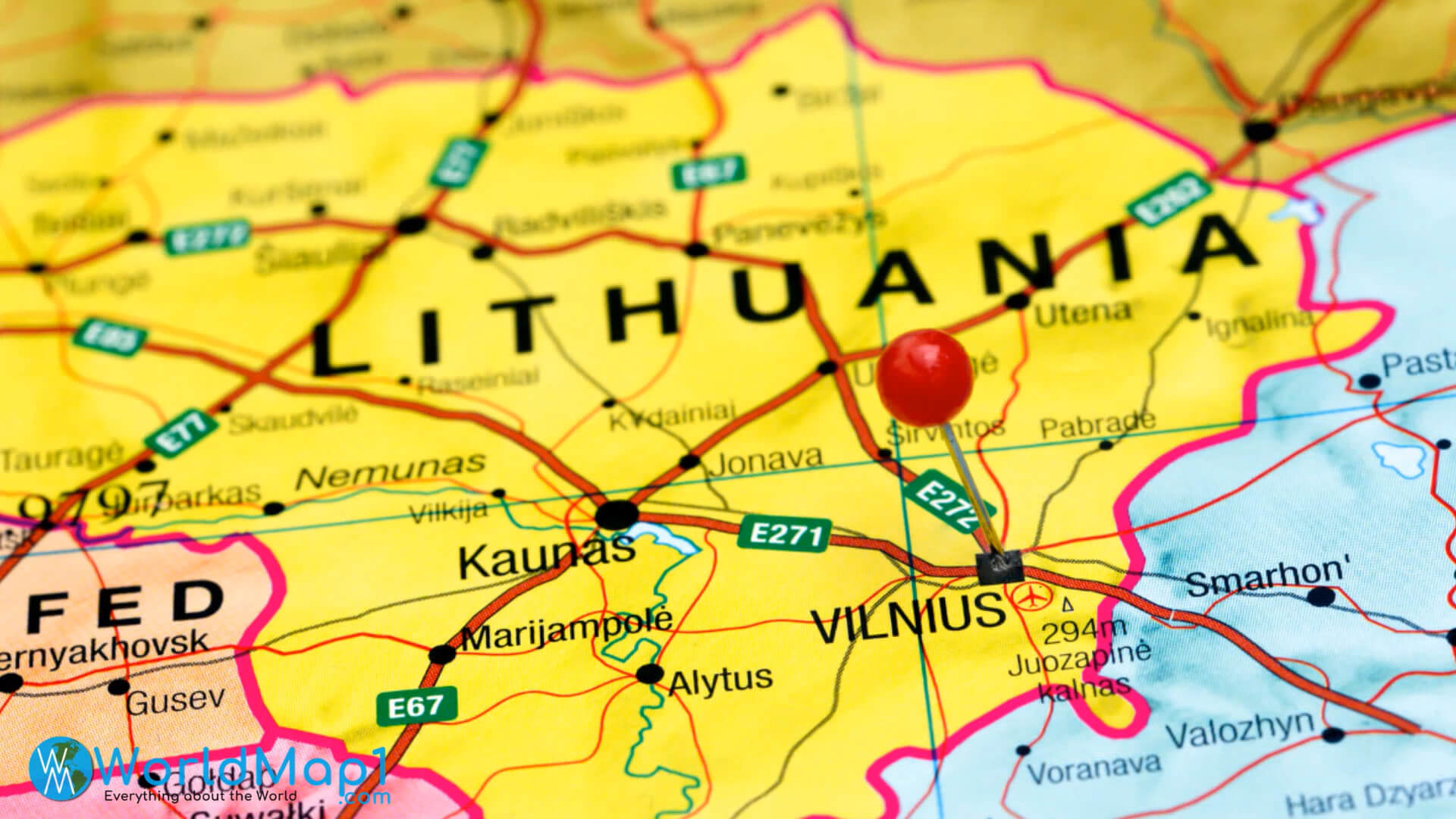 Vilnius Map Lithuania